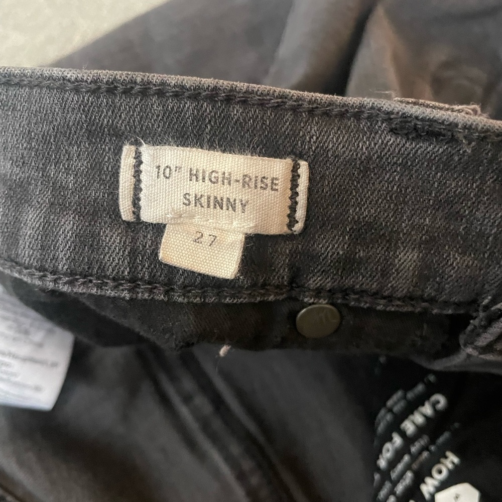 Madewell Dark Gray High Rise Skinny Jeans - Picture 5 of 5